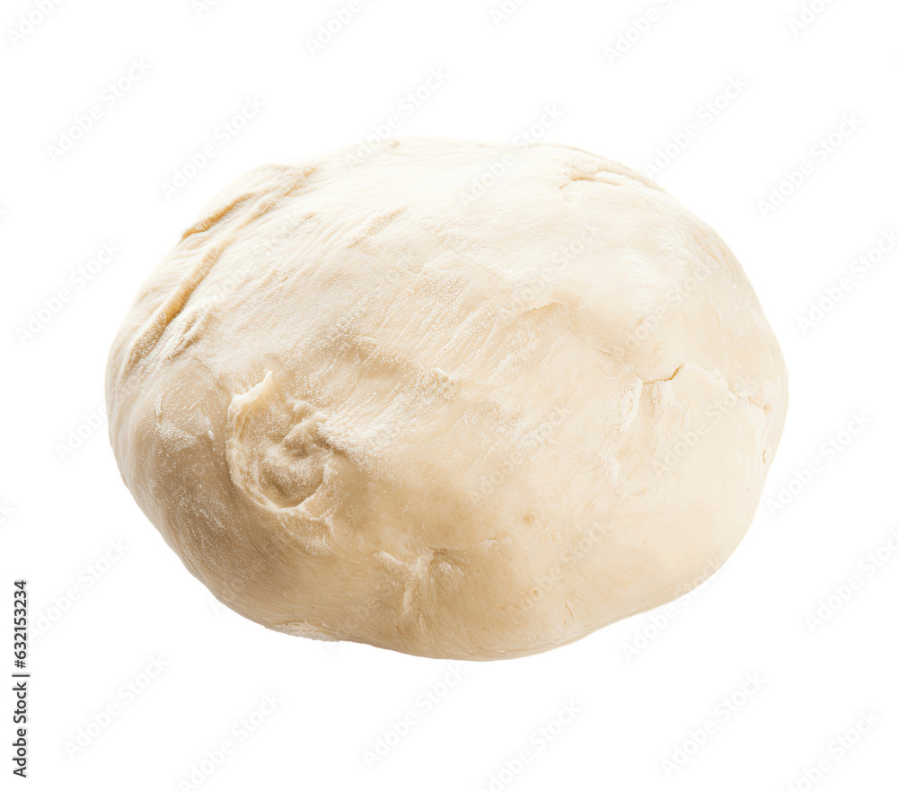 Raw dough isolated on transparent background. PNG file, cut out