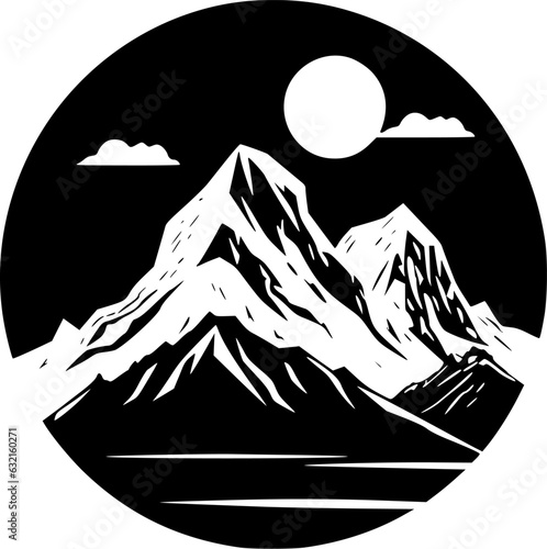 Mountain Range | Minimalist and Simple Silhouette - Vector illustration