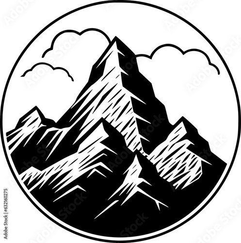 Mountain Range | Minimalist and Simple Silhouette - Vector illustration