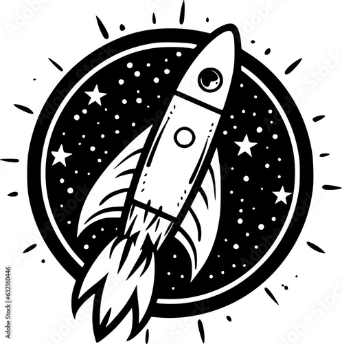 Rocket - Minimalist and Flat Logo - Vector illustration