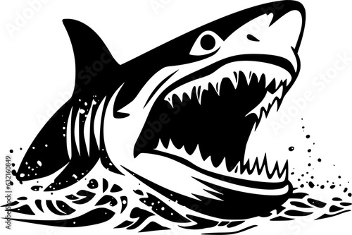 Shark   Minimalist and Simple Silhouette - Vector illustration
