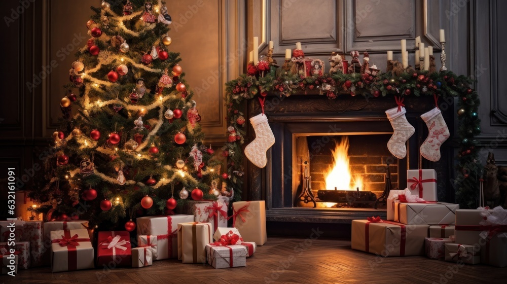 Christmas Beside the Fireplace