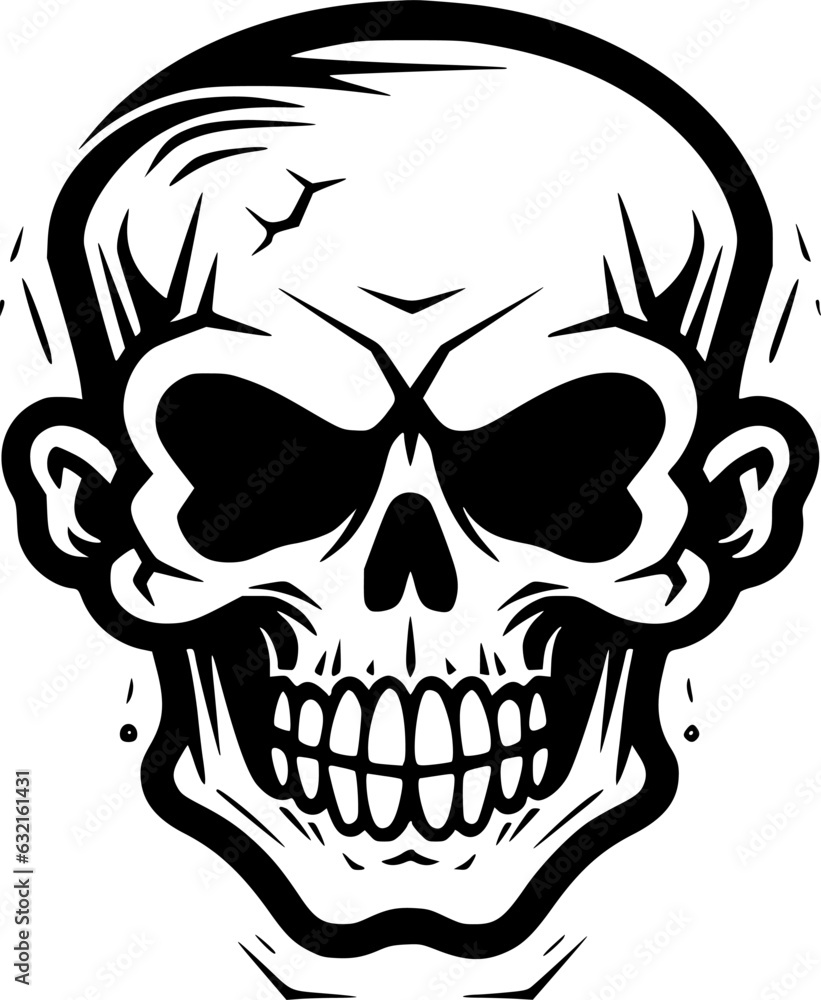 Fototapeta premium Skull - Minimalist and Flat Logo - Vector illustration