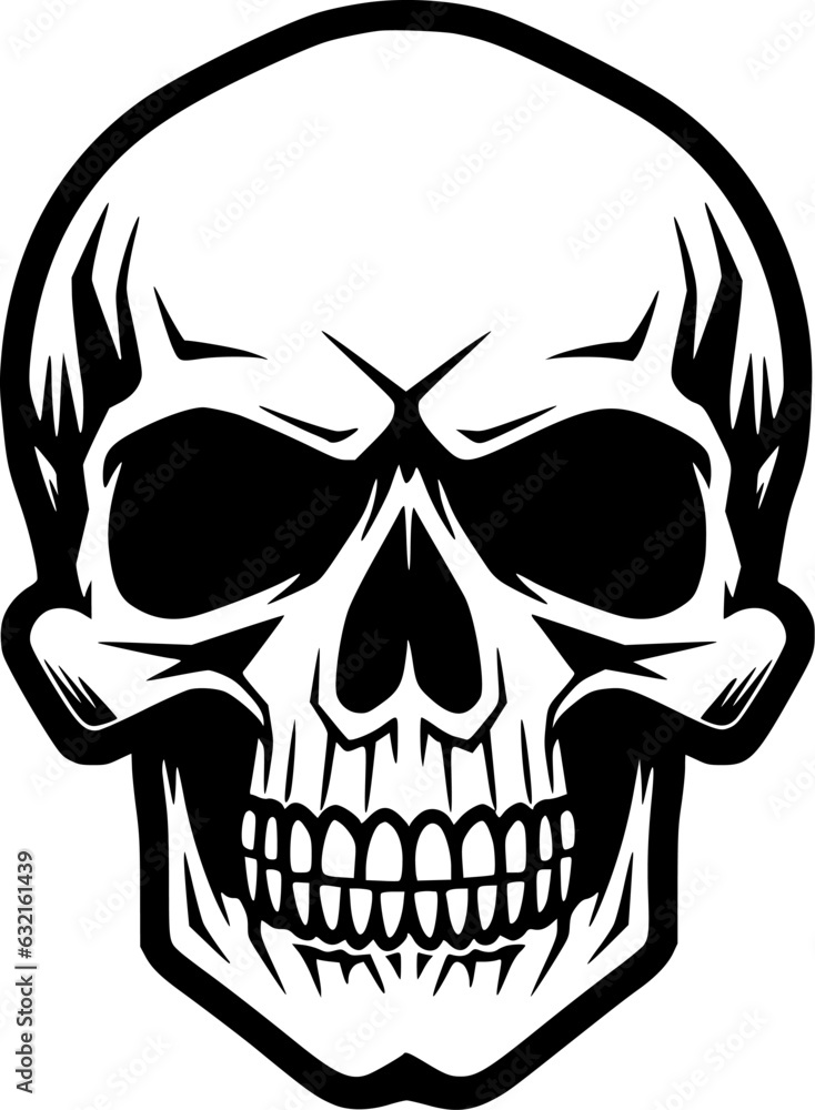 Fototapeta premium Skull - Minimalist and Flat Logo - Vector illustration