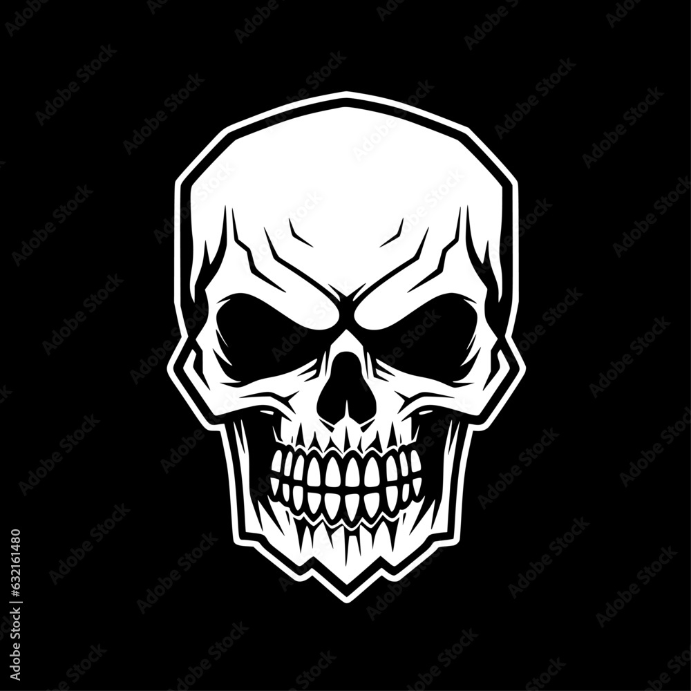 Fototapeta premium Skull - Minimalist and Flat Logo - Vector illustration