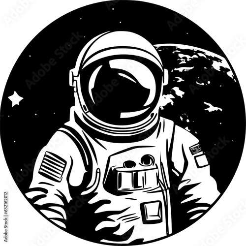 Astronaut | Minimalist and Simple Silhouette - Vector illustration