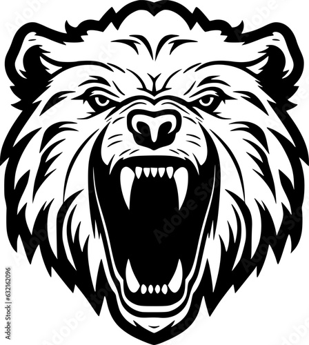 Bear - Minimalist and Flat Logo - Vector illustration