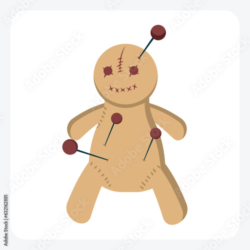 Voodoo doll with pins

