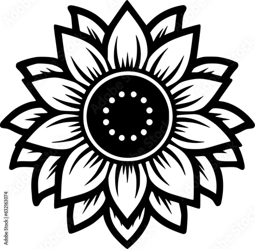 Flower - Minimalist and Flat Logo - Vector illustration