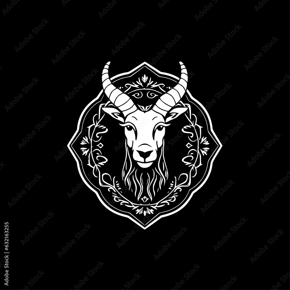 Obraz premium Goat - Minimalist and Flat Logo - Vector illustration