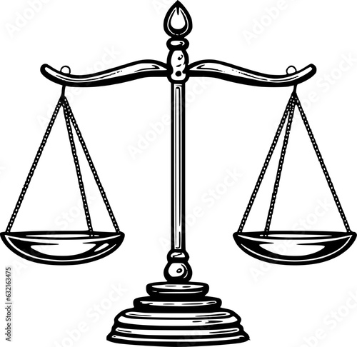 Justice - High Quality Vector Logo - Vector illustration ideal for T-shirt graphic