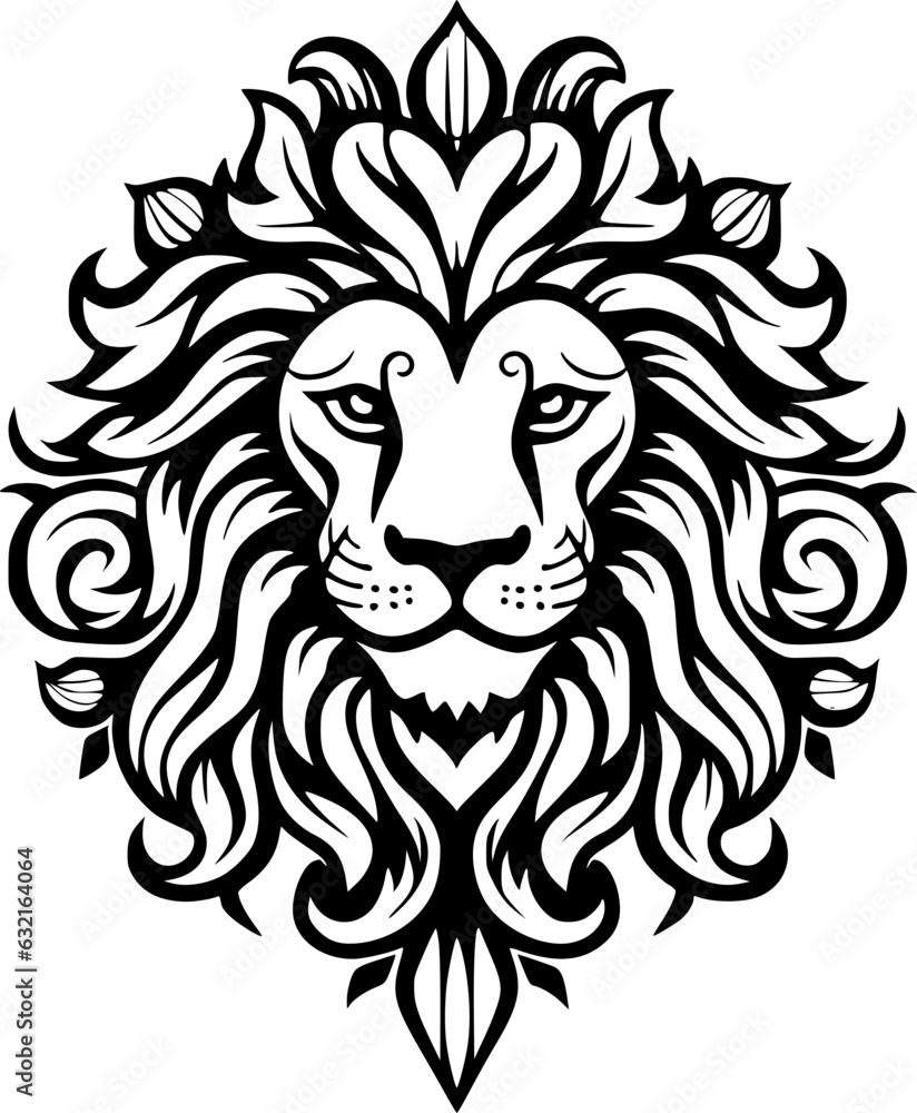 Lion - Minimalist and Flat Logo - Vector illustration Lion - Minimalist and Flat Logo - Vector illustration