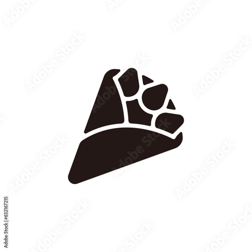 Crepe icon.Flat silhouette version.