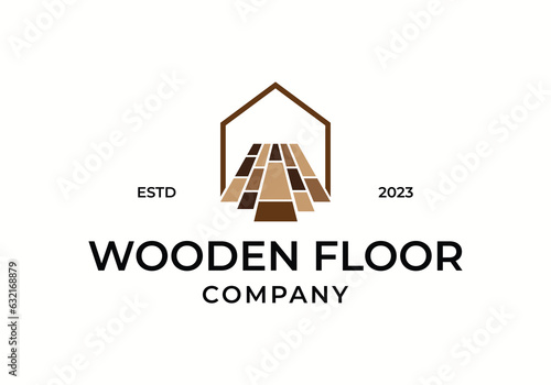 wooden floor parquet hardwood texture logo design