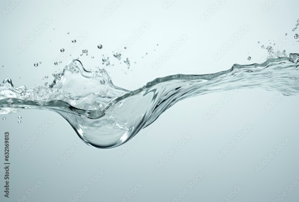 Blue sea or ocean water surface and underwater with sunny and cloudy sky, generative ai Blue sea or ocean water surface and underwater with sunny and cloudy sky, generative ai