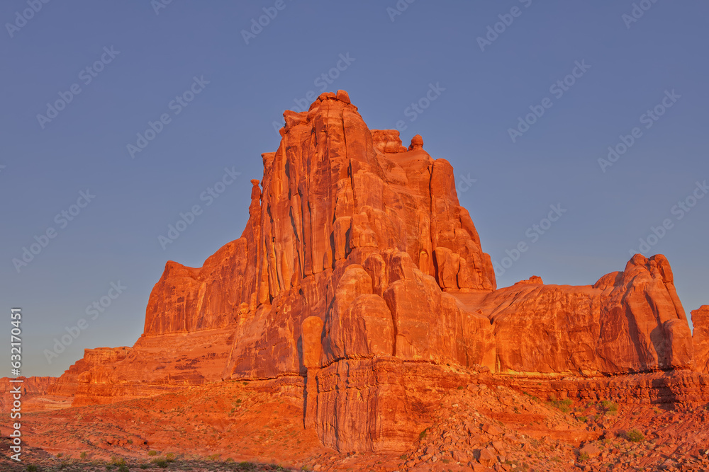 Fototapeta premium Arches National Park Rock Formations With First Light During Sunrise