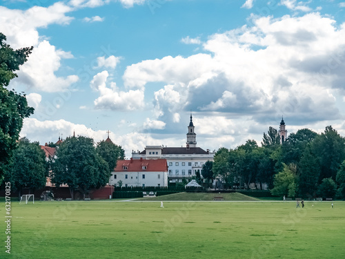 Kaunas, Lithuania - 07 26 2023: Kaunas city park, view of the old town photo