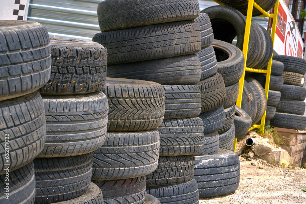 old tires on top of eachother old tires on top of eachother