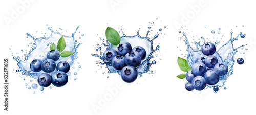 refreshment blueberry splash juice watercolor
