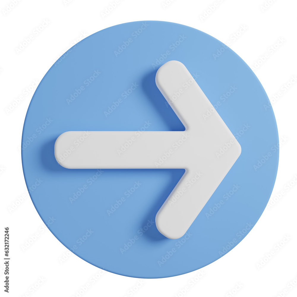 3D right arrow icon illustration 3D right arrow icon illustration