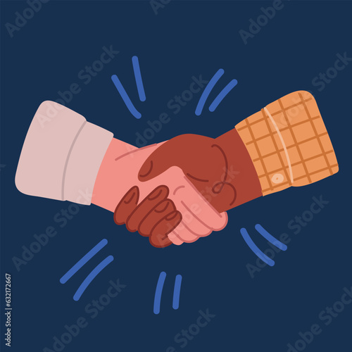 Cartoon vector illustration of Handshake