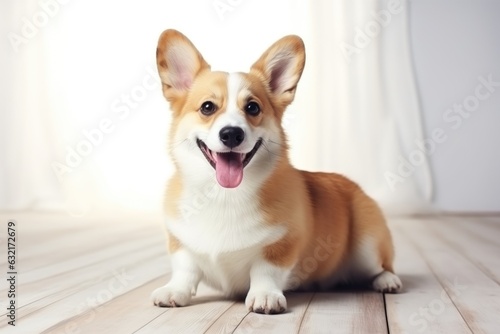 cute corgi on white background  AI Generated