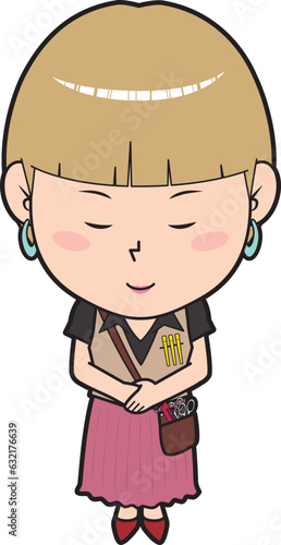 お辞儀する女性美容師