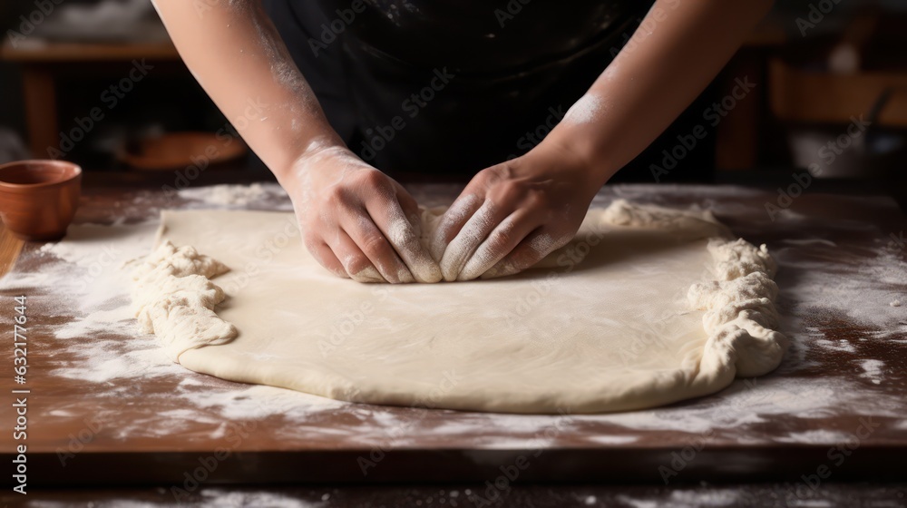 pizza dough making
