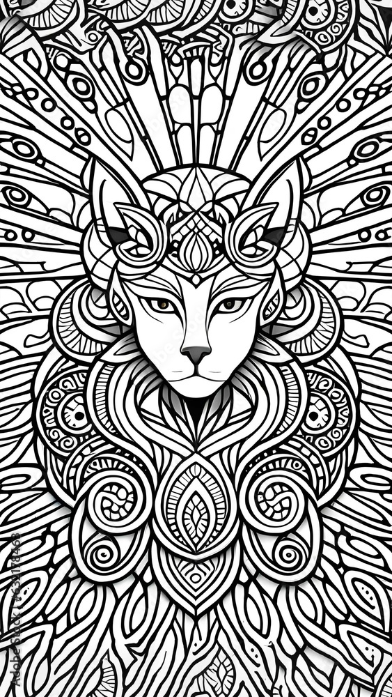 lion head illustration, ai, generated, ai generated lion head illustration, ai, generated, ai generated