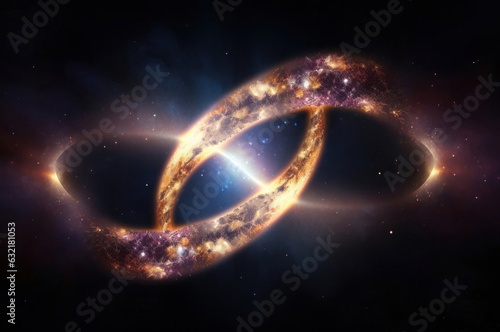 illustration of reincarnation as infinity of universe, Generative AI photo