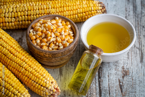 Corn essential oil bottle, ...