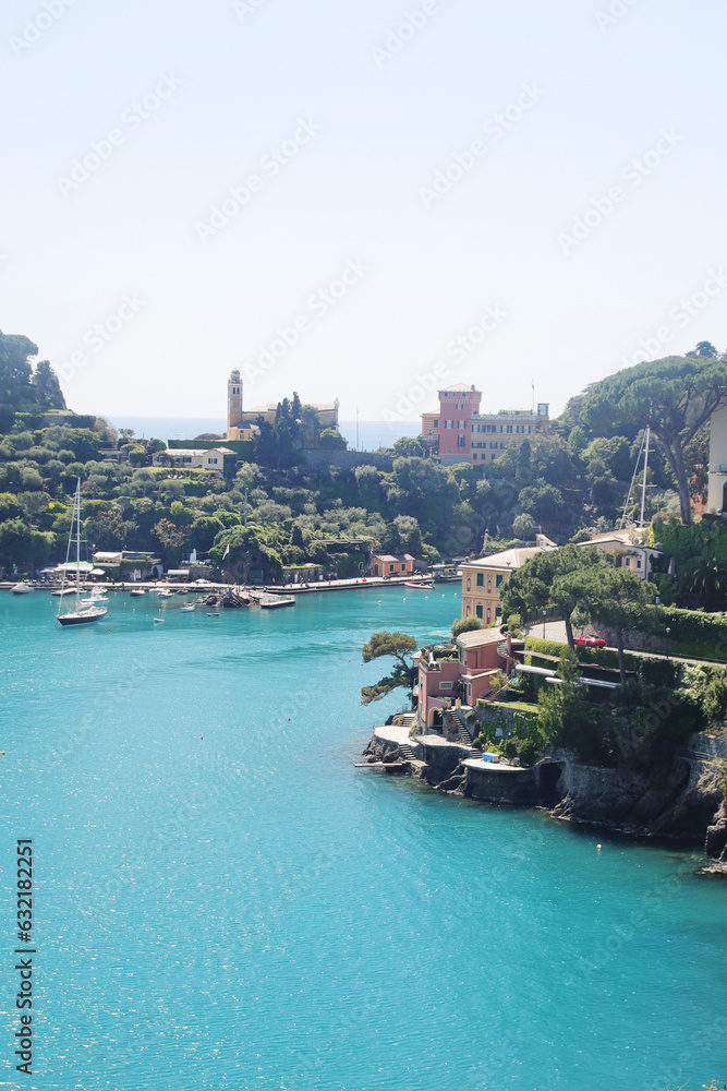 The panorama of seaside in Portofino, Italy	