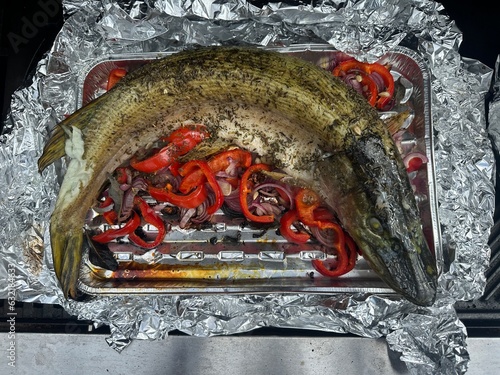 fish on grill