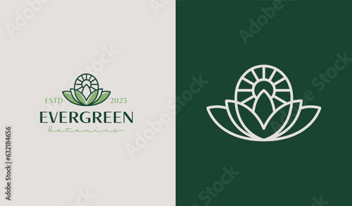 Leaf Flower Plant Logo Template. Universal creative premium symbol. Vector illustration. Creative Minimal design template. Symbol for Corporate Business Identity