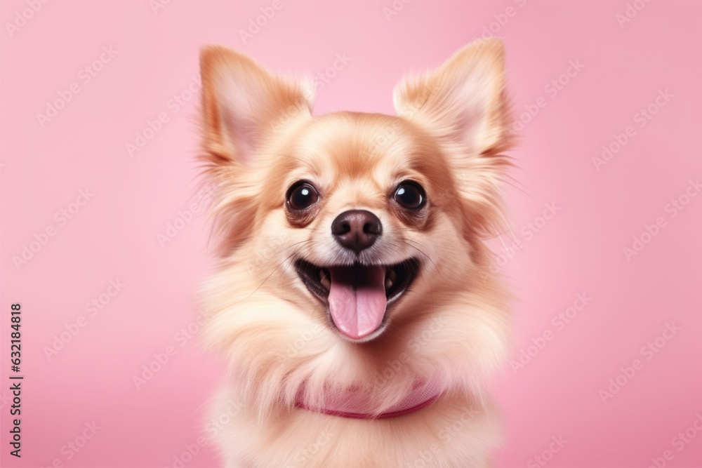 cute dog on pink background, AI Generated cute dog on pink background, AI Generated