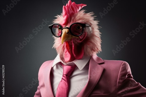 rooster in a suit