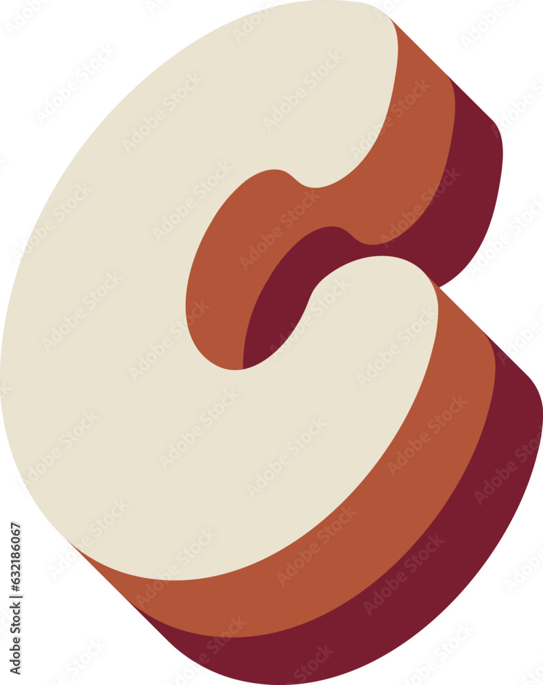 C Letters Retro Wavy Text Alphabet Papercut Font C Letters Retro Wavy Text Alphabet Papercut Font