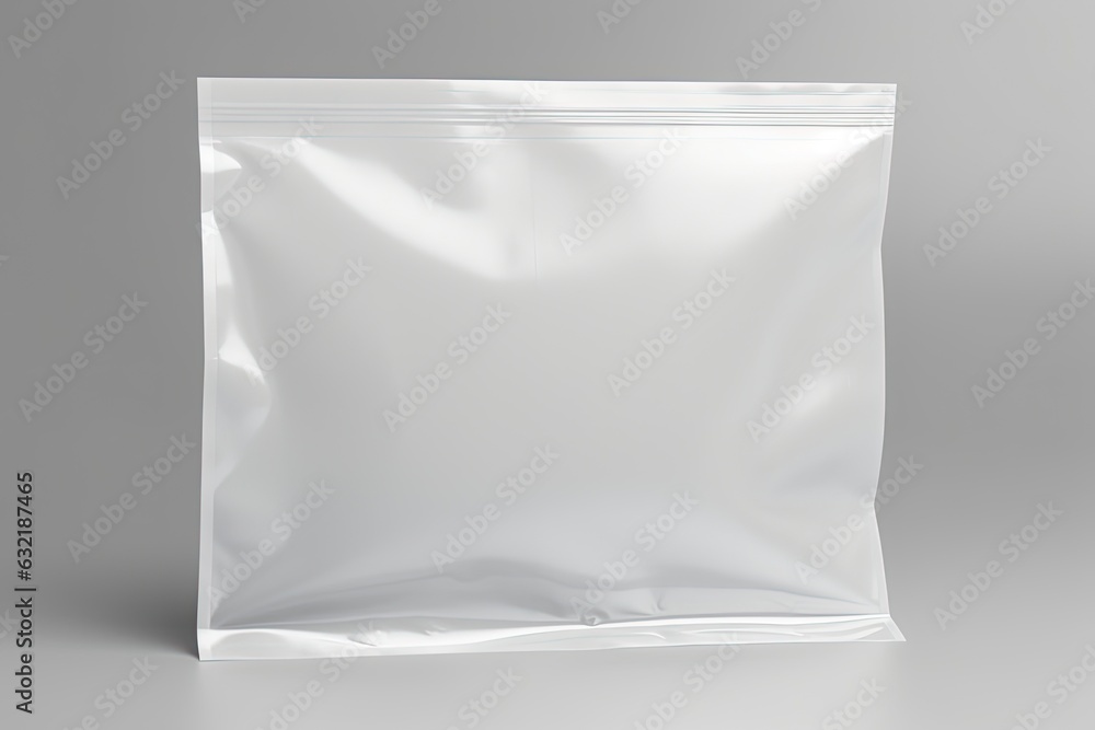 Blank Plastic Mailing Bags for Parcels and Envelopes - Self Seal Courier Pouches Illustration for Shipping, Packing and Stationery: Generative AI