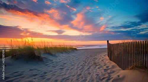 Discovering the Beauty of Bethany Beach, Delaware: A Guide to the Perfect Beach Getaway. Generative AI photo