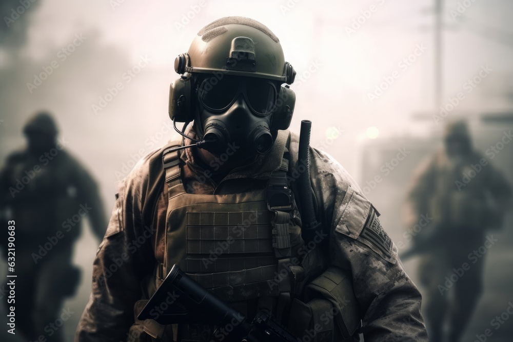 army soldier on war, Generative AI army soldier on war, Generative AI