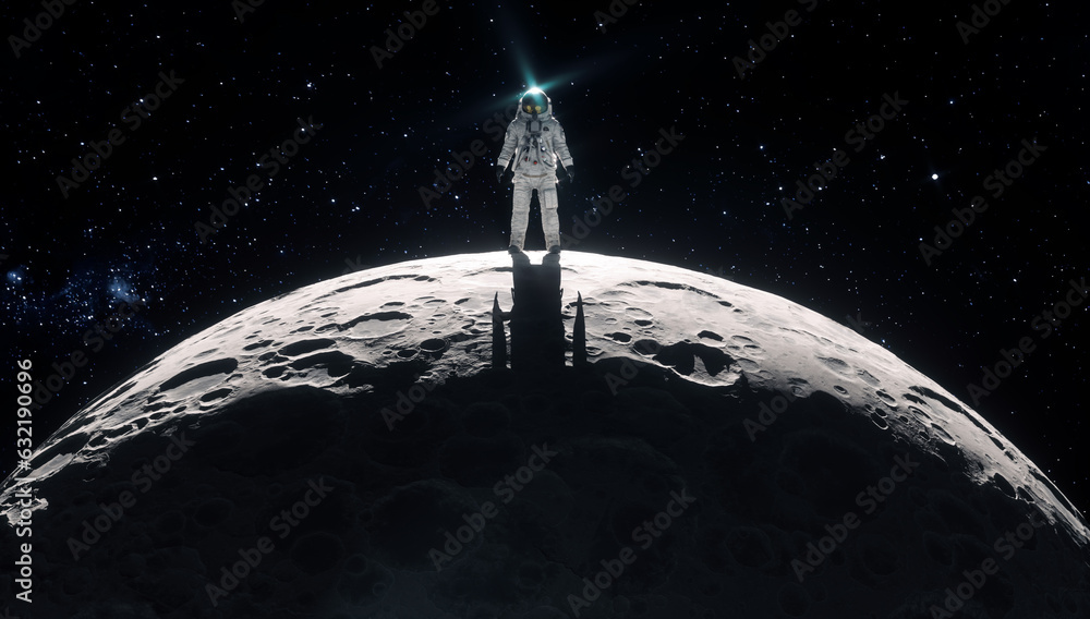 Εκτύπωση καμβά Astronaut . Science fiction and space exploration concept.