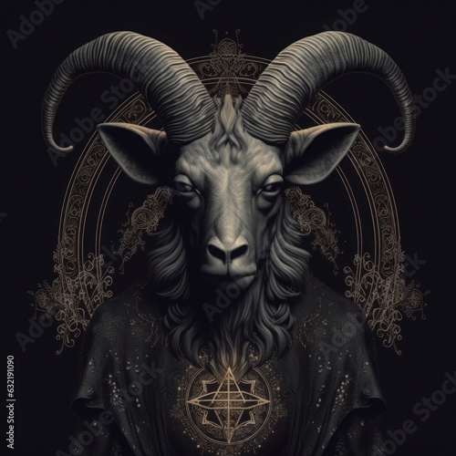 baphomet satanic goat, Generative AI © James