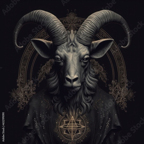 baphomet satanic goat, Generative AI