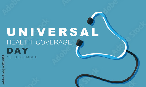 Universal Health Coverage Day. background, banner, card, poster, template. Vector illustration.