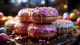 Sweet desserts donuts. Generative Ai