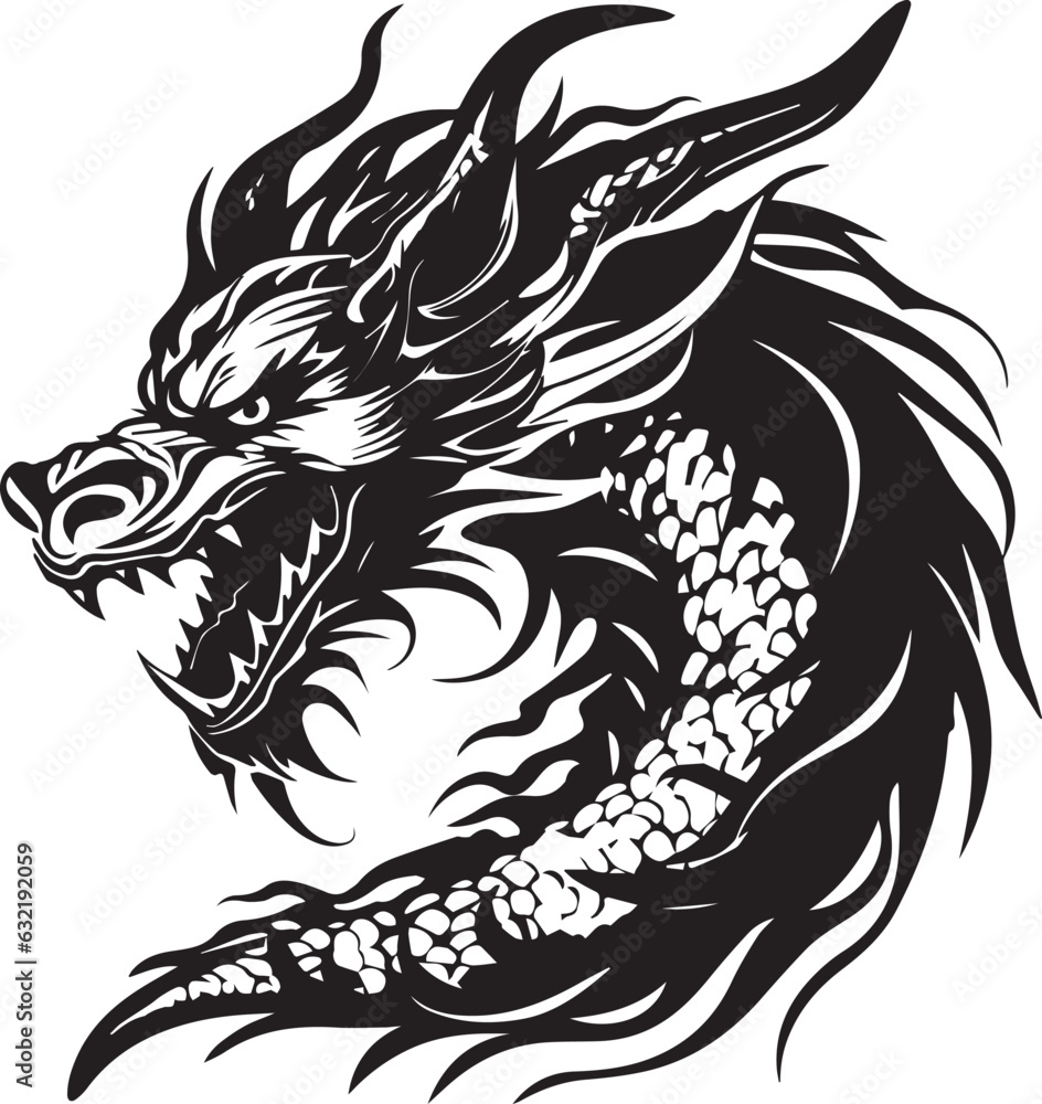 Dragon Snake Fire Head Monster Dragon Snake Fire Head Monster