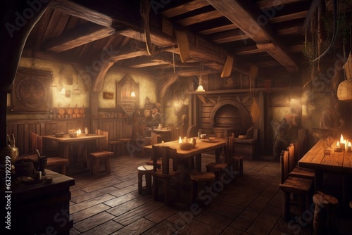 medieval tavern  Generative AI