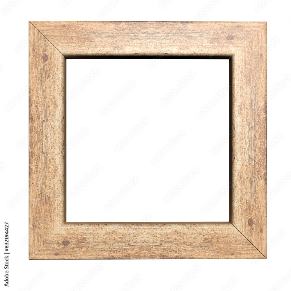 Fototapeta premium Photo frame empty isolated on white transparent background