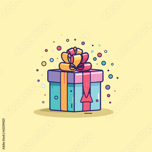 personalized gift box clip art illustration