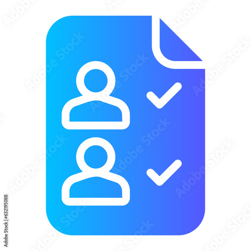 list gradient icon